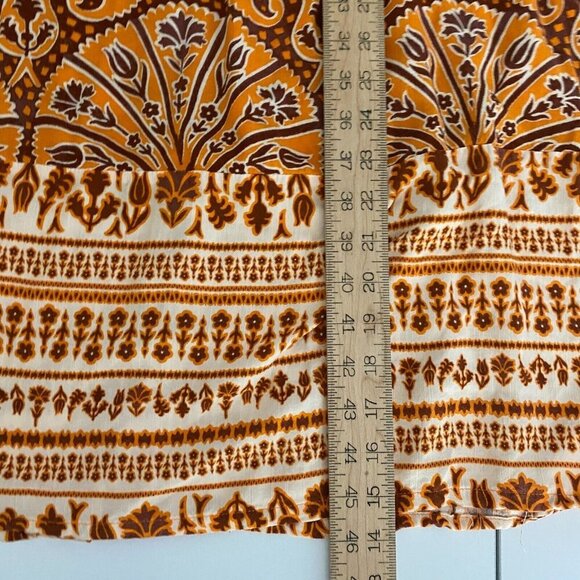 Knox Rose Wide Strap Sleeveless A-Line Midi Dress Size XL Orange Floral Smocked - Picture 10 of 11